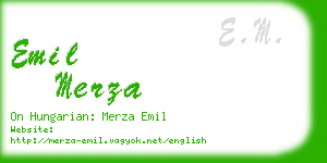 emil merza business card